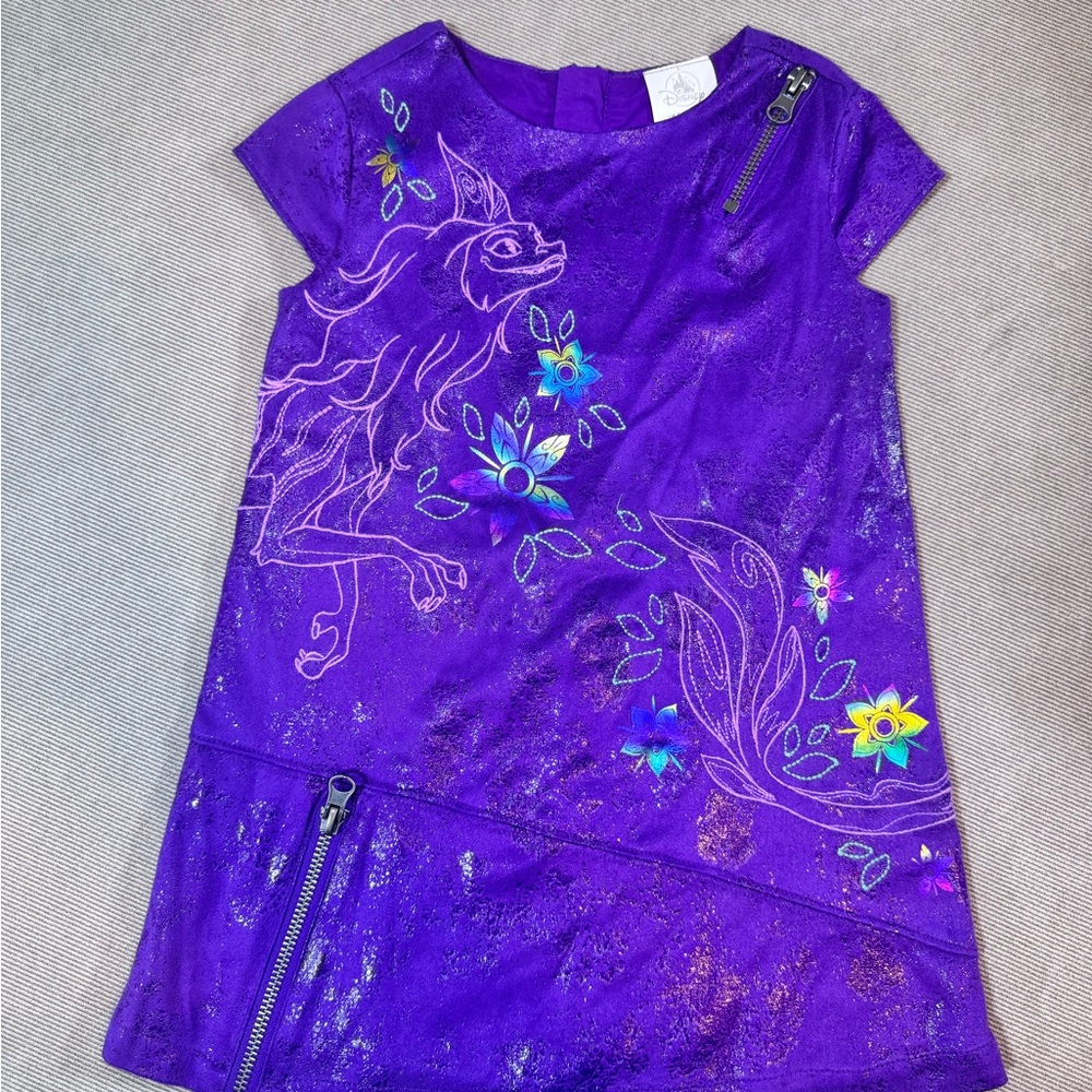 Disney Store Sisu Dress Raya and the Last Dragon Purple Lined Dress Sz 2T